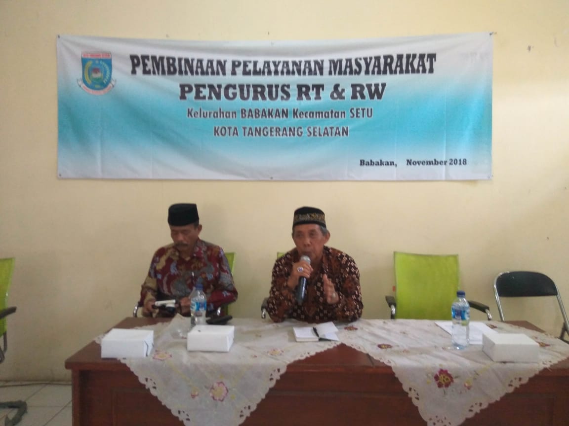 Pembinaan Pelayanan Bersama Pengurus RT RW